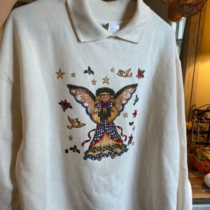 Angel sweatshirt basic editions collared
